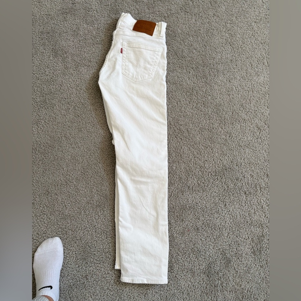 Levi's White Straight Leg Jeans
